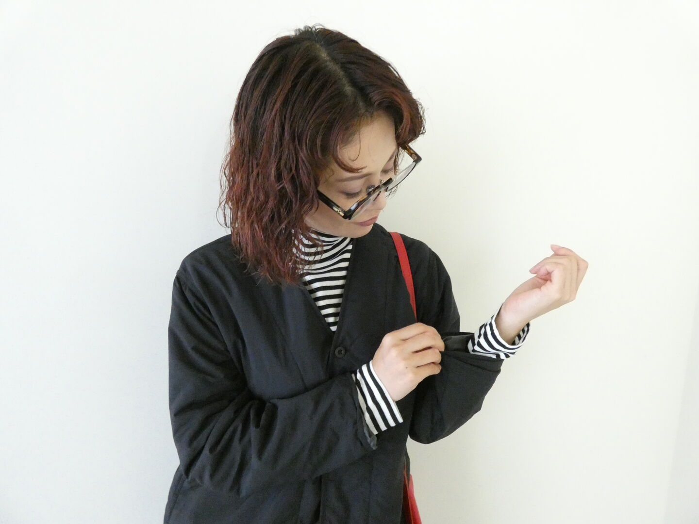 RINEN(リネン) ナイロンタフタ(中綿ボンディング)ポータブルカーディガンの商品画像5