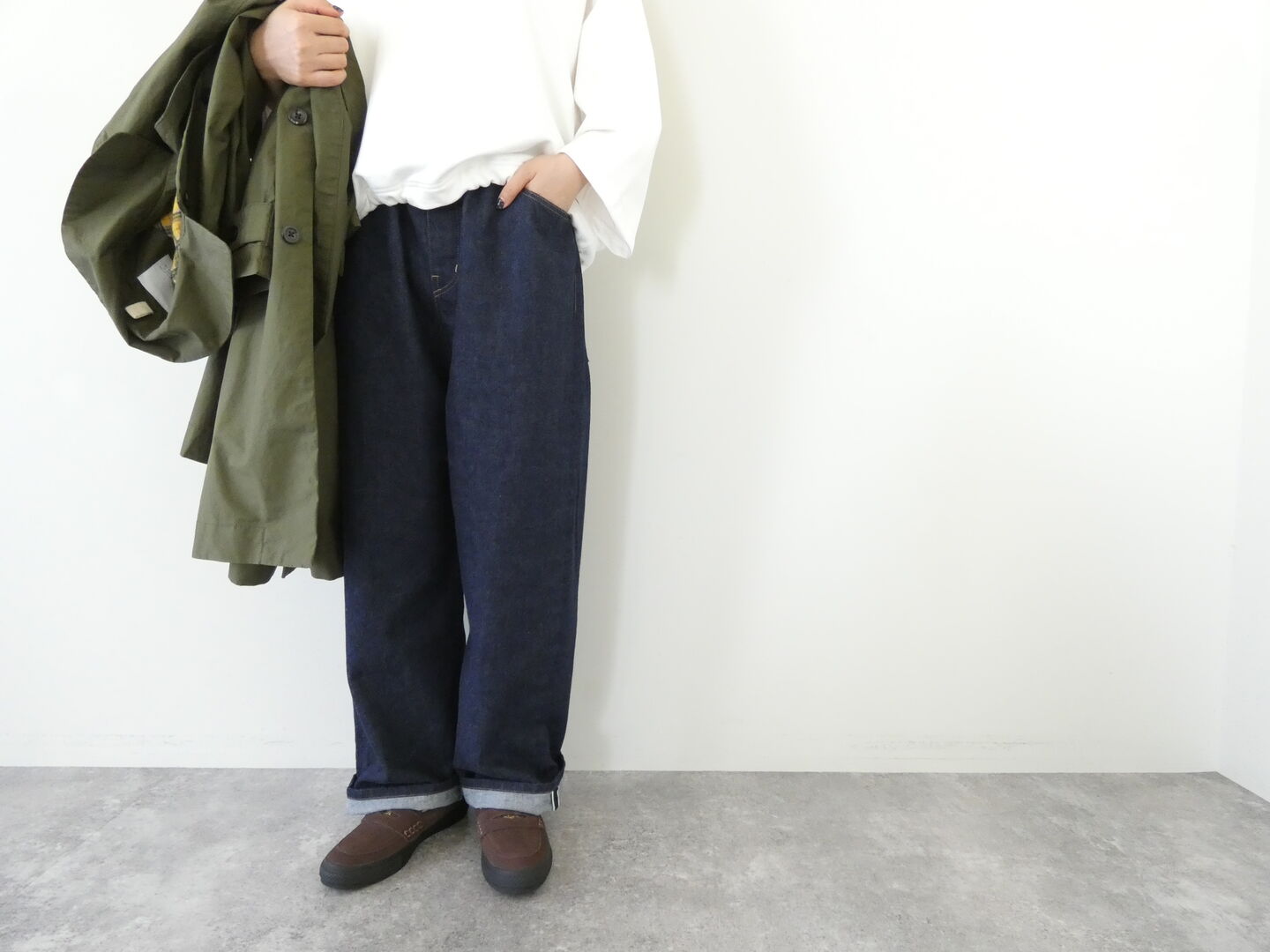 TRAVAIL MANUEL(トラバイユマニュアル) セルビッチデニムルーズ5ポケットパンツの商品画像1
