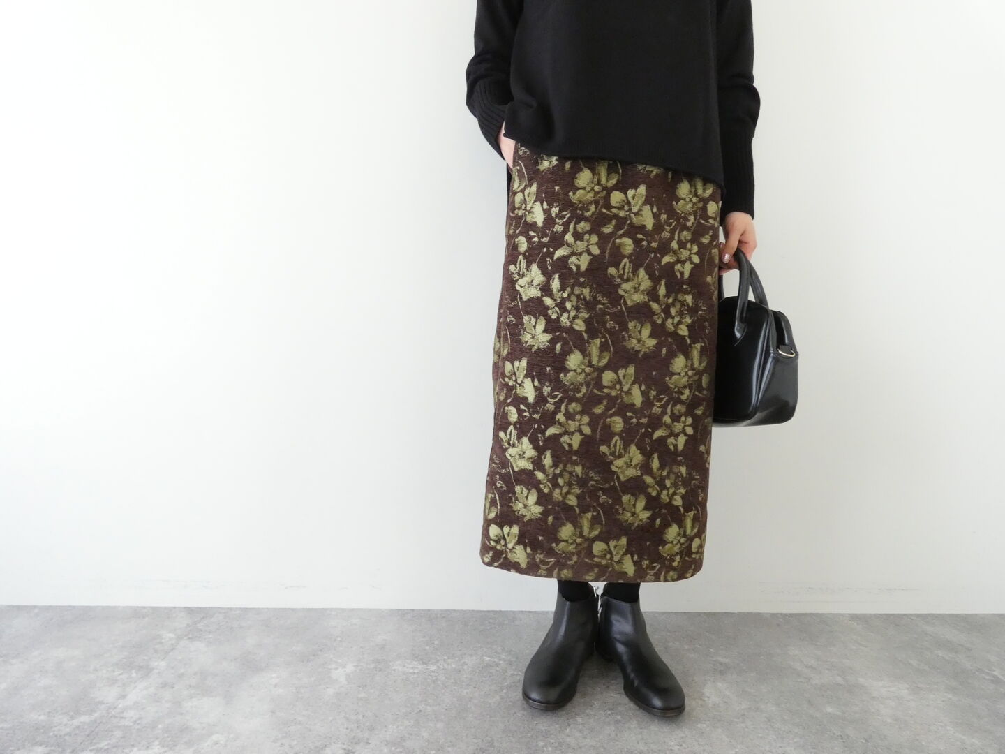 NOMBRE IMPAIR(ノンブルアンペール) フラワーモールJQ　ストレートスカートの商品画像1