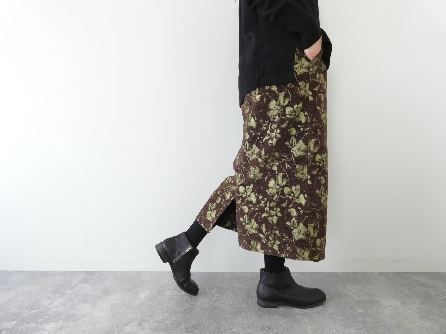 NOMBRE IMPAIR(ノンブルアンペール) フラワーモールJQ　ストレートスカートの商品画像5