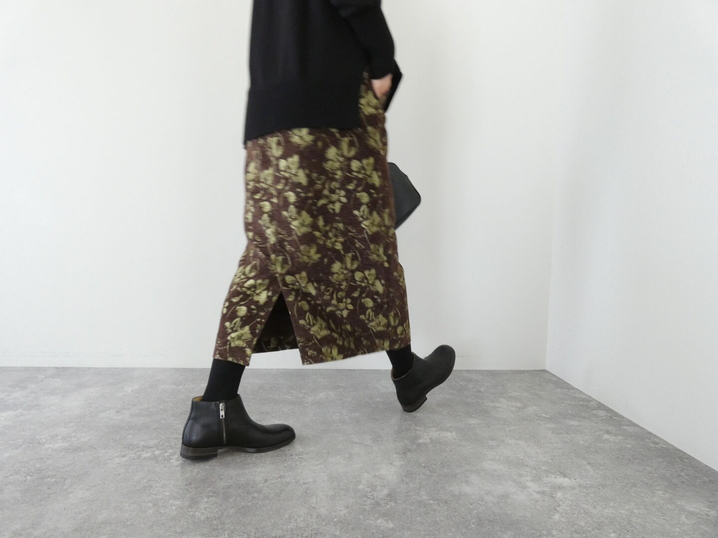 NOMBRE IMPAIR(ノンブルアンペール) フラワーモールJQ　ストレートスカートの商品画像8