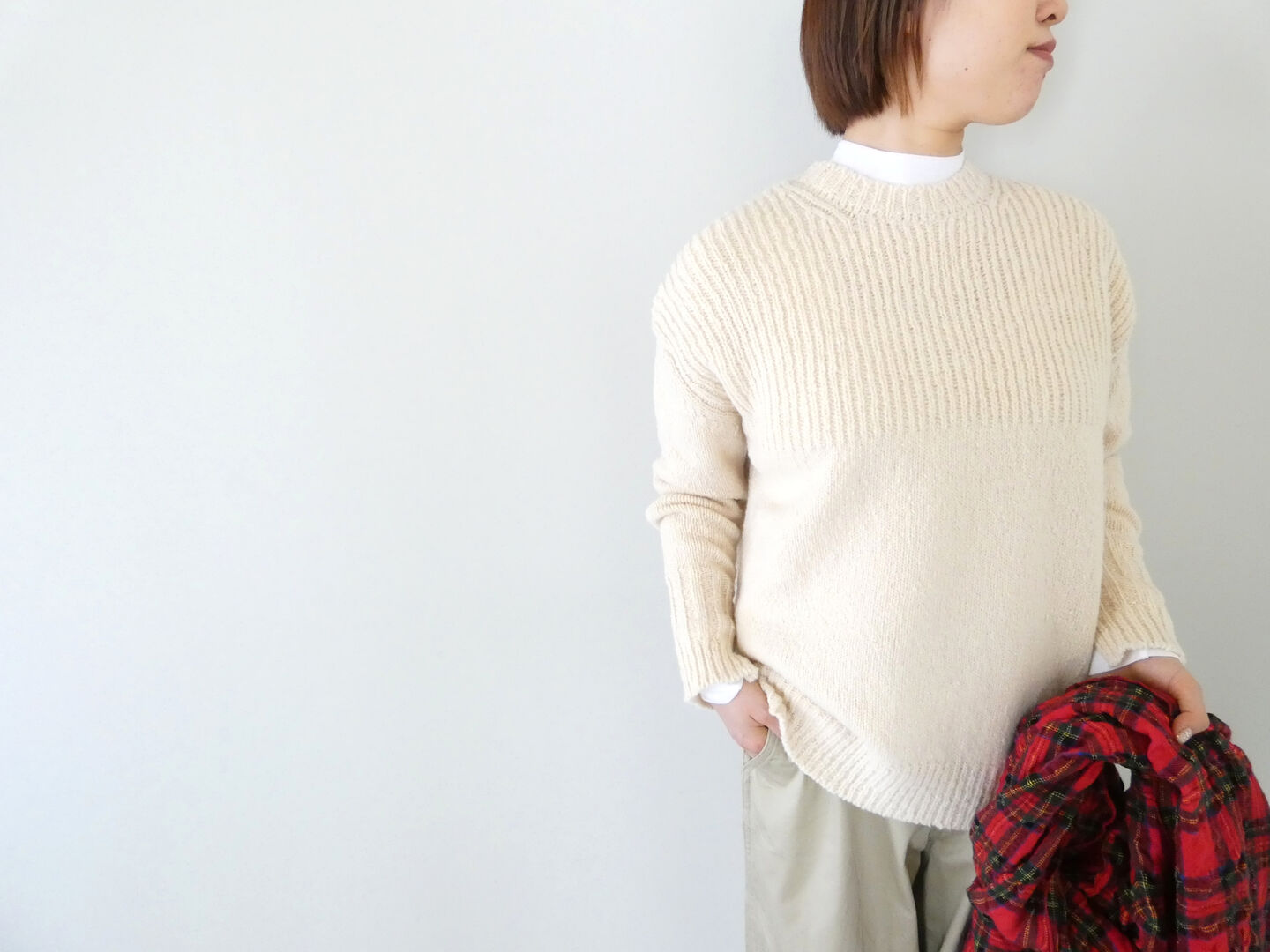 homspun(ホームスパン) ネップヤーンクループルオーバーの商品画像1