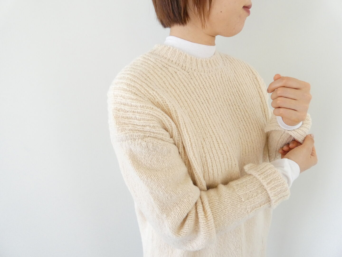 homspun(ホームスパン) ネップヤーンクループルオーバーの商品画像5