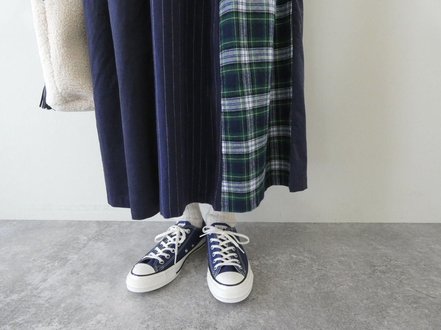 NATURAL LAUNDRY(ナチュラルランドリー) 先染めパネルシャーリングスカートの商品画像4