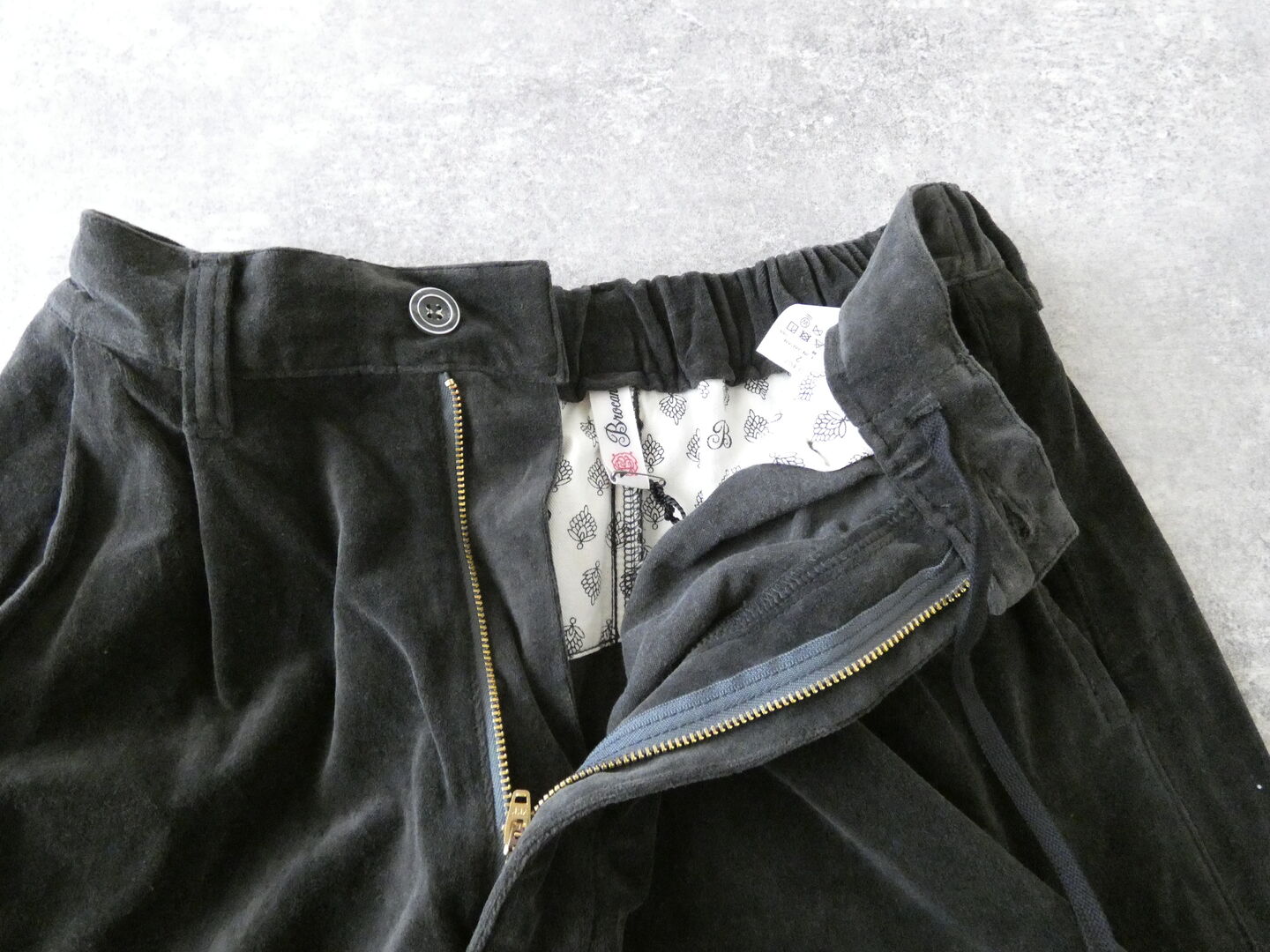 Brocante(ブロカント) 黒染コトンベロアパンツの商品画像25