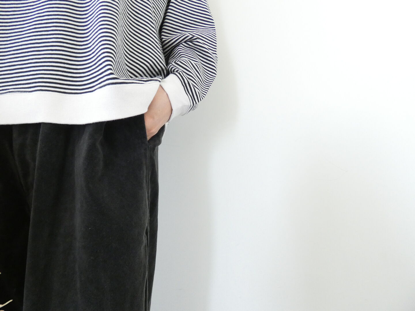 Brocante(ブロカント) 黒染コトンベロアパンツの商品画像6