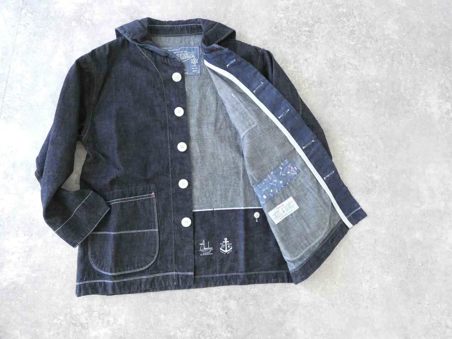 快晴堂(かいせいどう) HAYATE CCBYセーリングデニム　セーラージャケット の商品画像12
