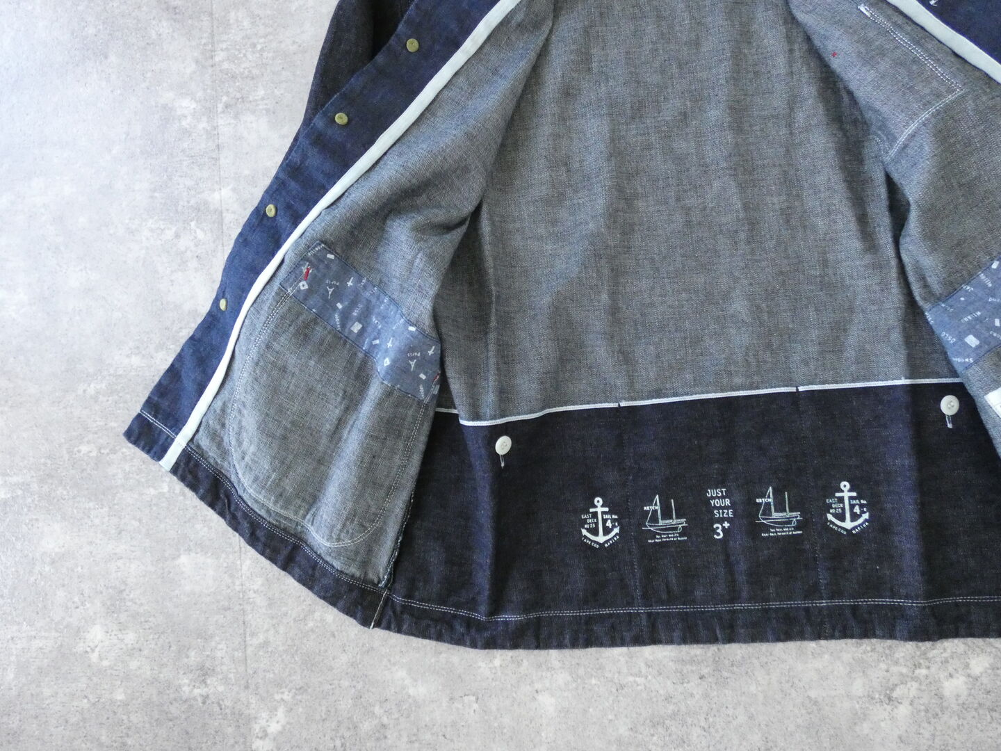 快晴堂(かいせいどう) HAYATE CCBYセーリングデニム　セーラージャケット の商品画像13