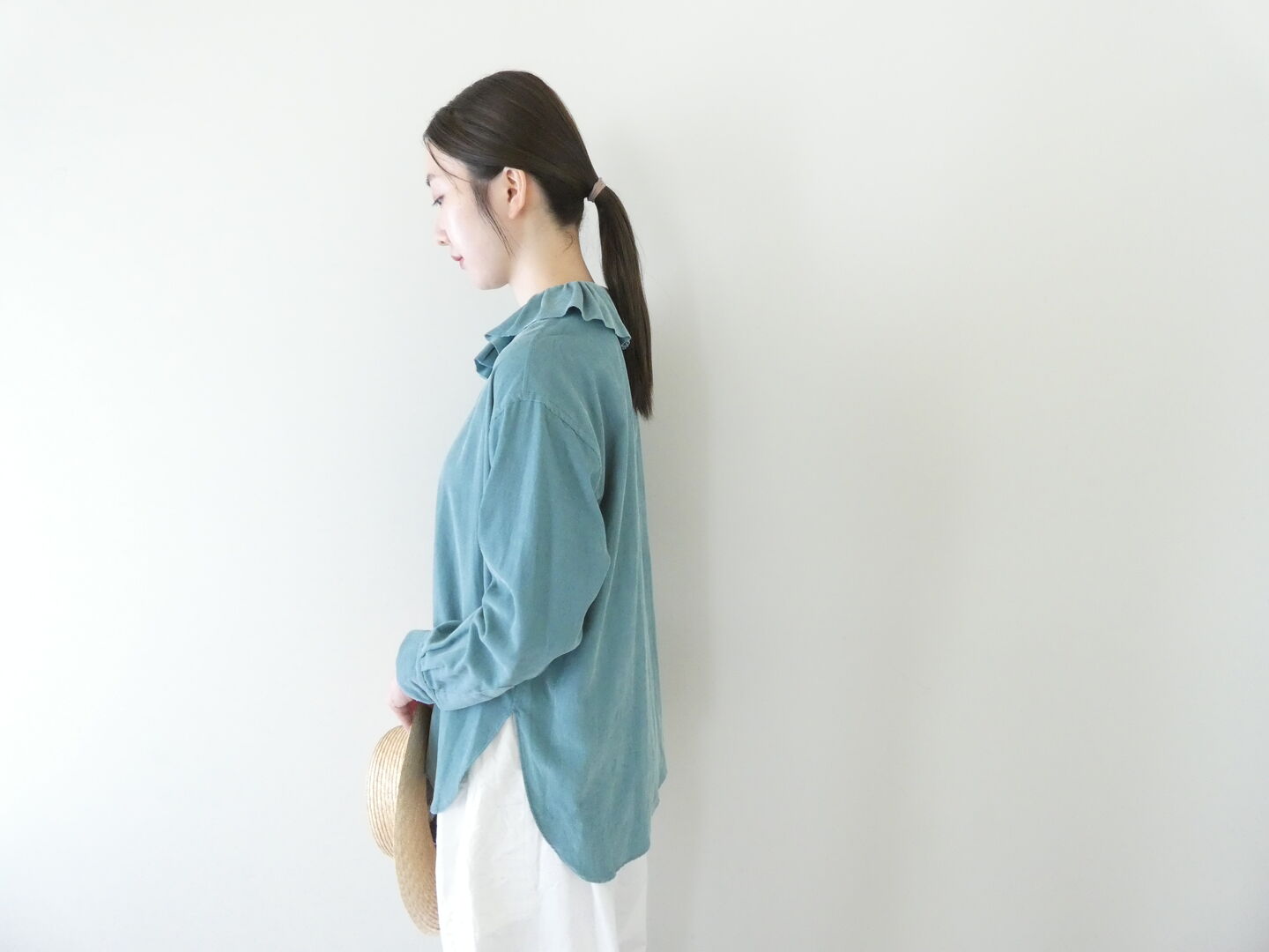 R&D.M.Co-(オールドマンズテーラー) COTTON RAYON シャツコール RUFFLE COLLAR BLOUSEの商品画像7