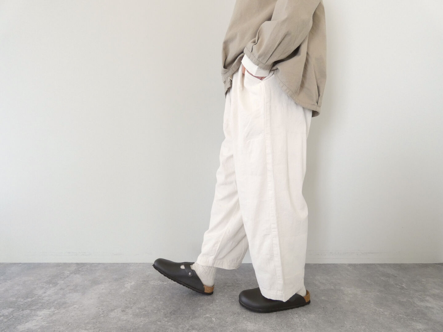 prit(プリット) 20/1パッチワークジャガードタックバギーパンツの商品画像7