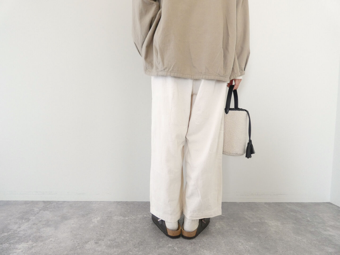 prit(プリット) 20/1パッチワークジャガードタックバギーパンツの商品画像8