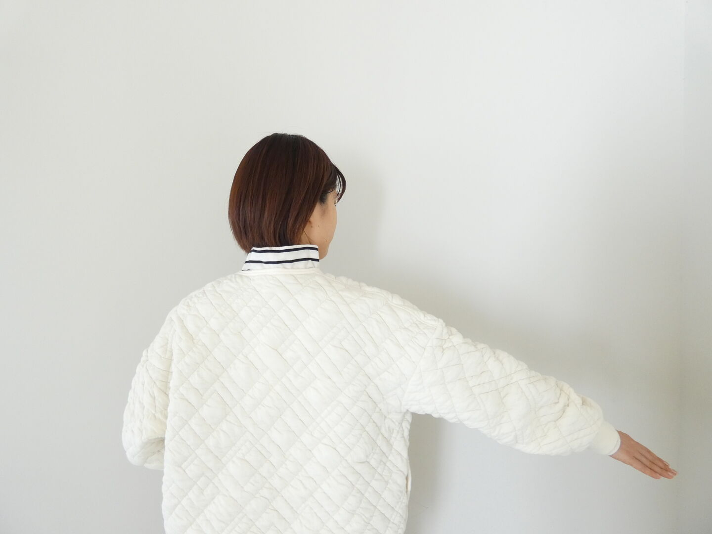 prit(プリット) シュリンクキルトVネックZIPカーディガンの商品画像7