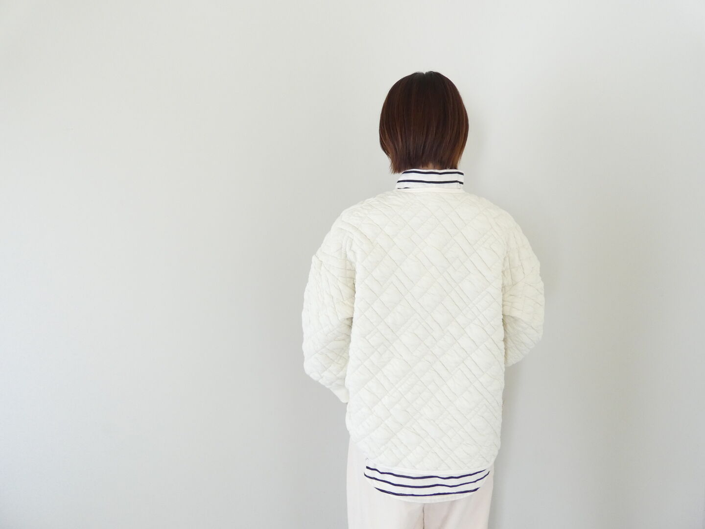 prit(プリット) シュリンクキルトVネックZIPカーディガンの商品画像9
