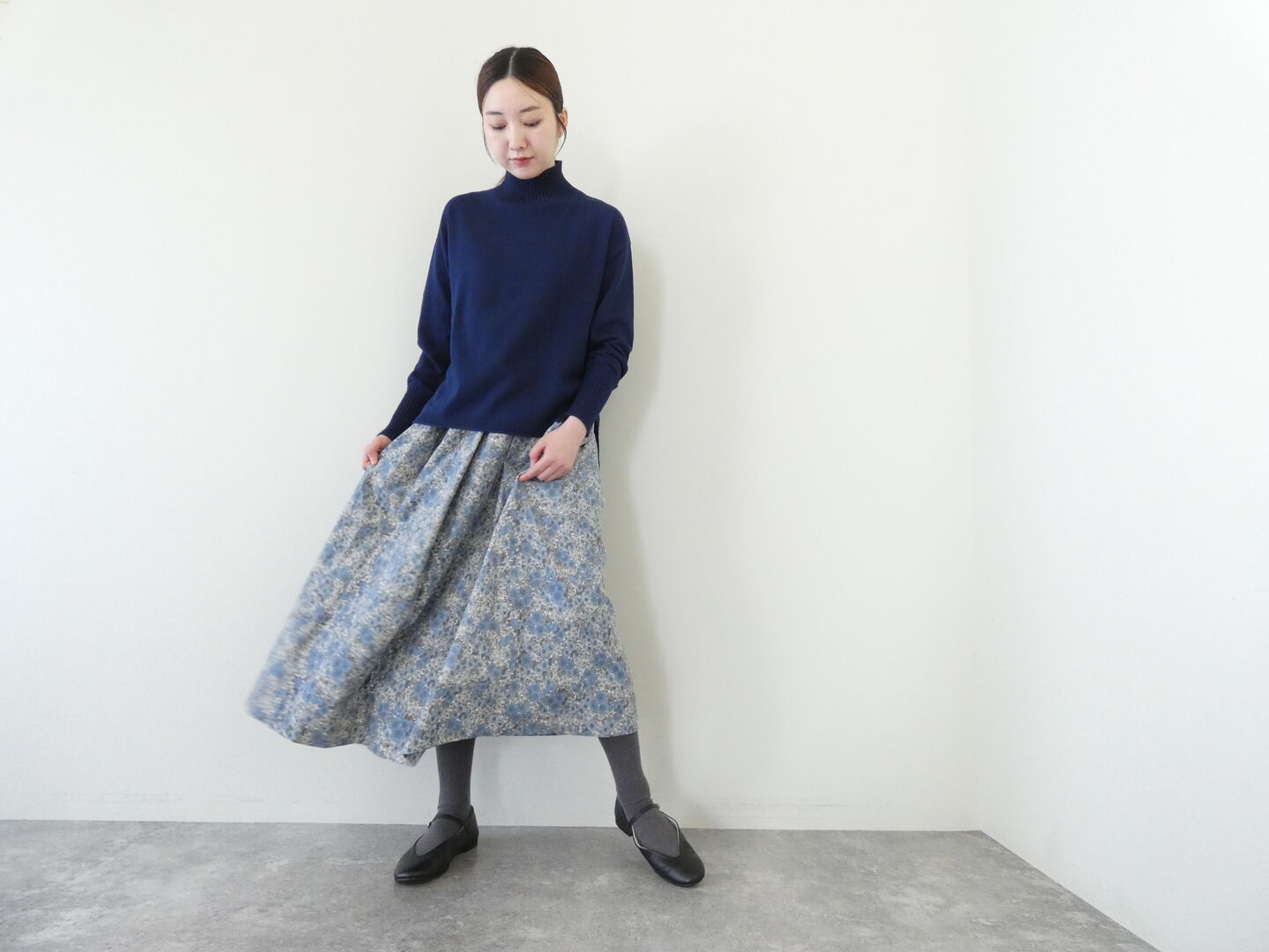 PK リバティGloria Flowersコーデュロイギャザースカートの商品画像1