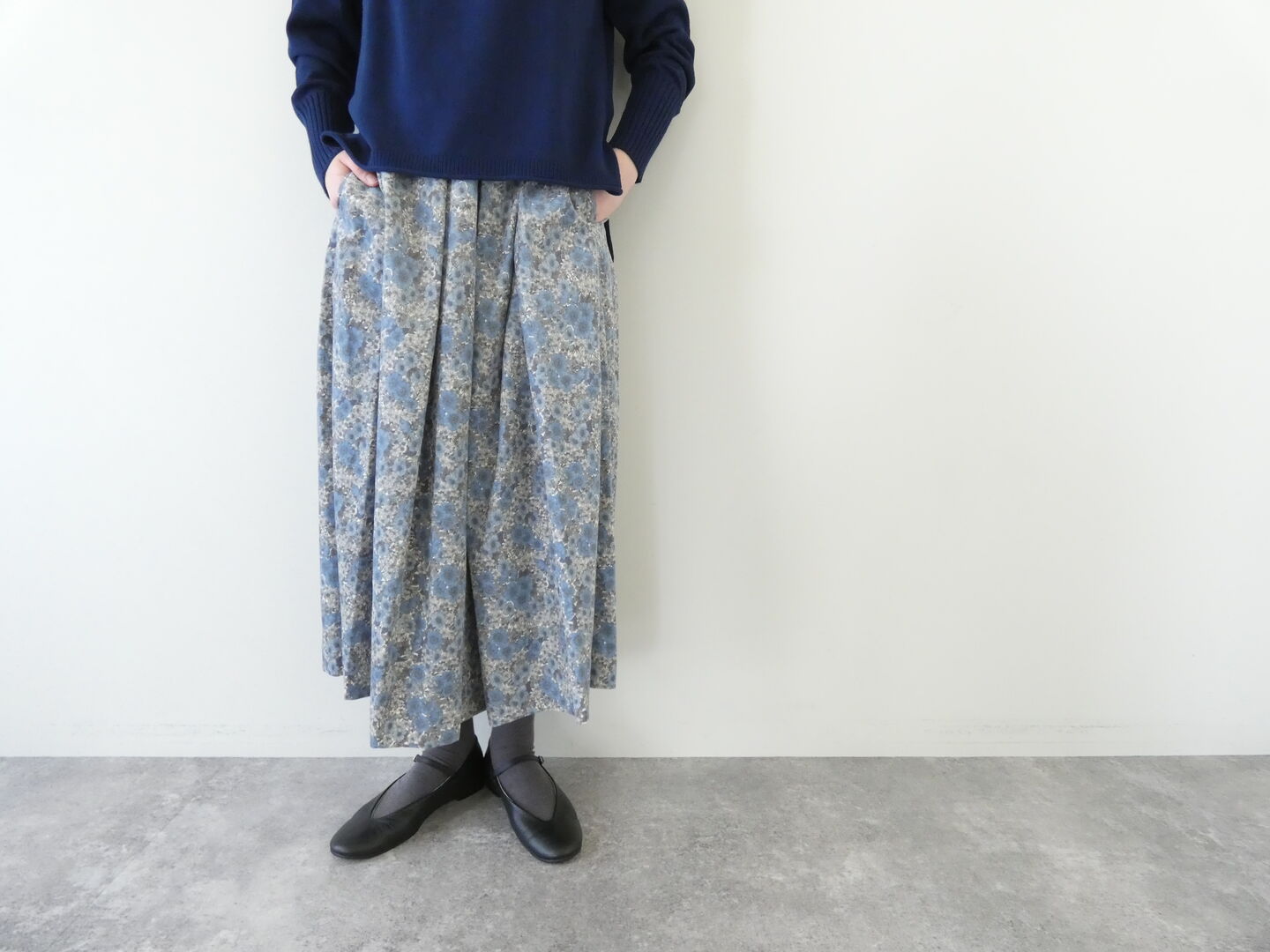 PK リバティGloria Flowersコーデュロイギャザースカートの商品画像5