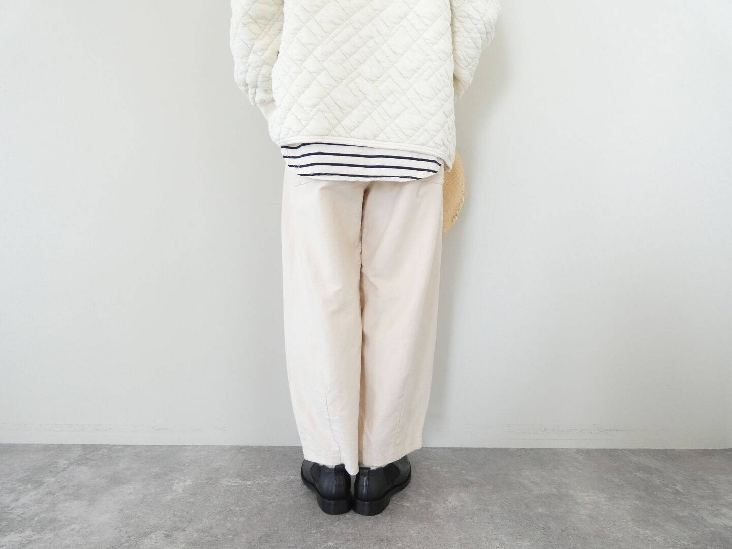 RINEN(リネン) 20/1オーガニックコットンスエードオーバルパンツの商品画像8