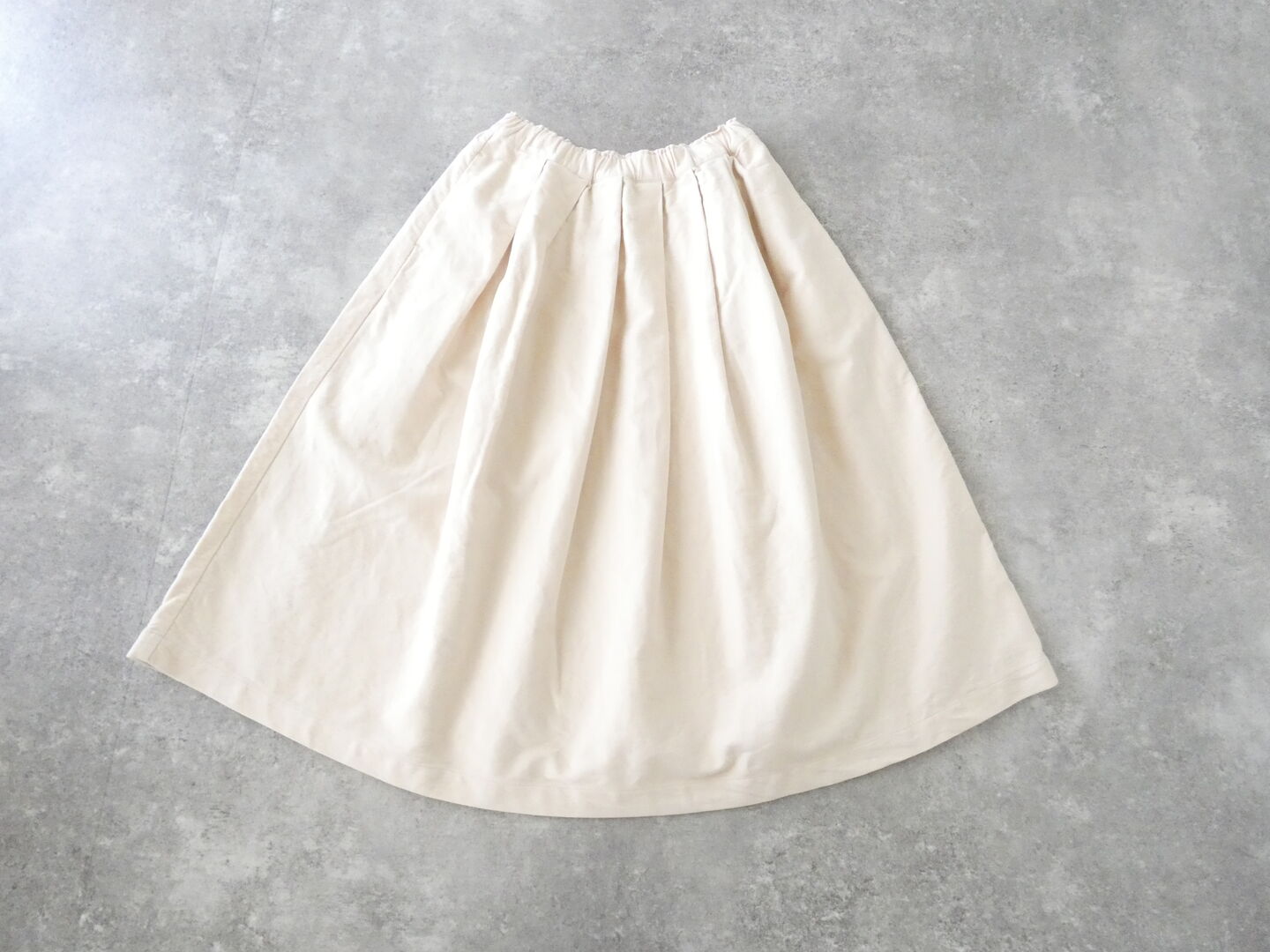 RINEN(リネン) 20/1オーガニックコットンスエードタックスカートの商品画像2