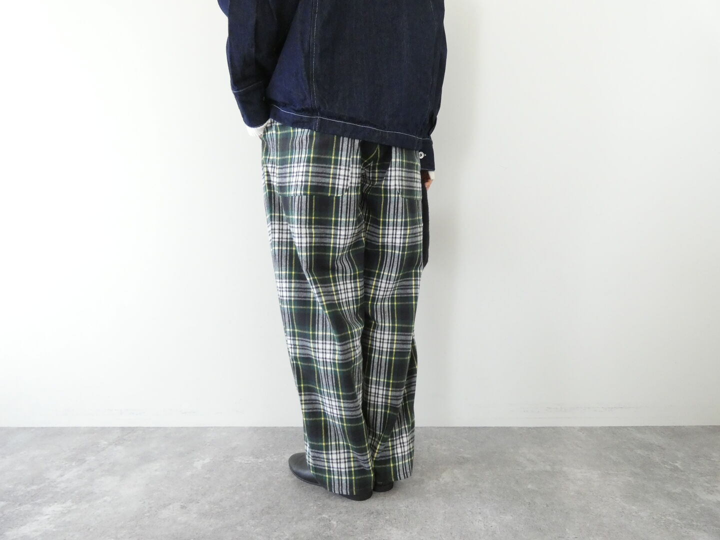 SSC 30/2シャギーチェックサルエル風パンツの商品画像6