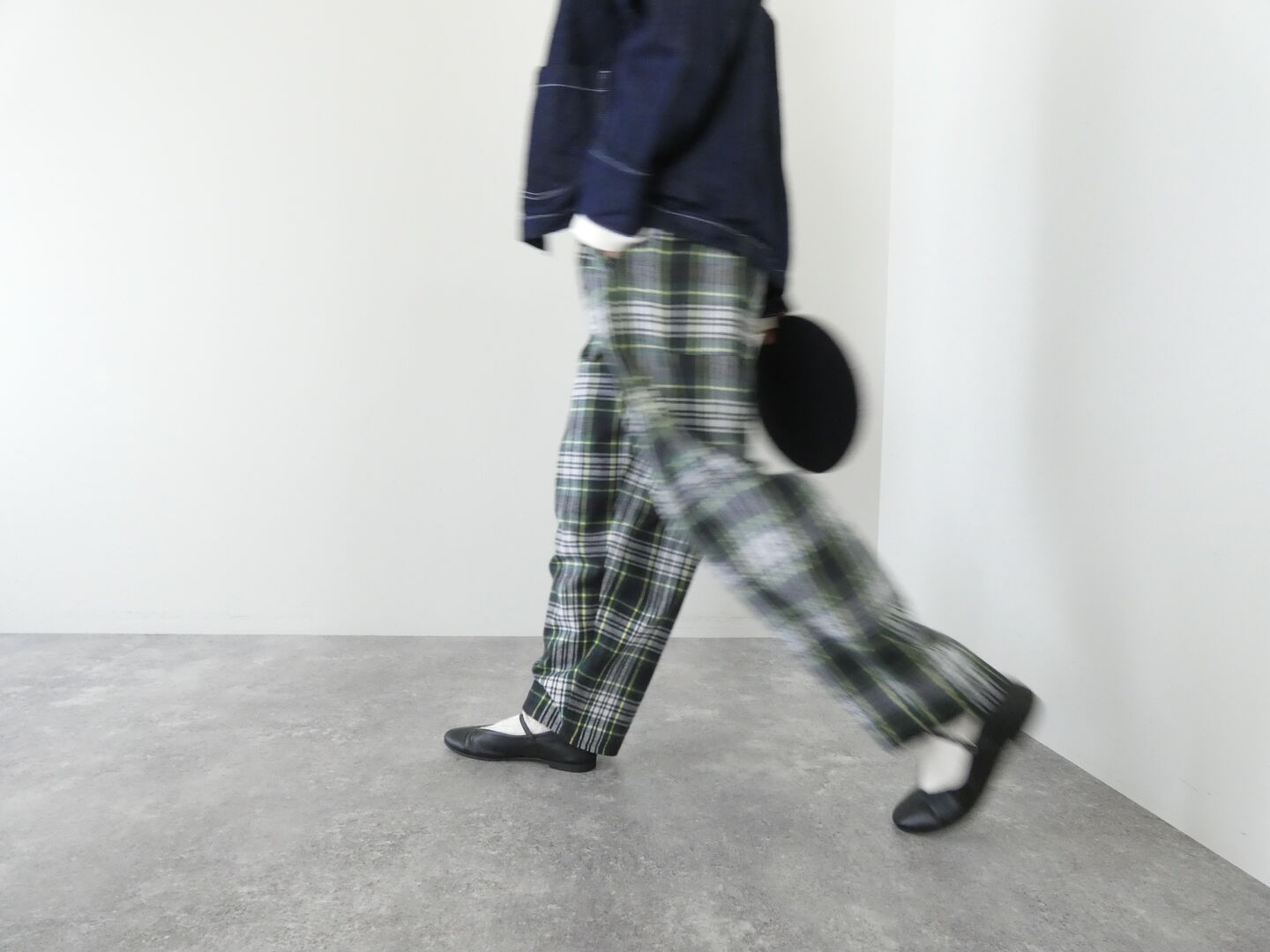 SSC 30/2シャギーチェックサルエル風パンツの商品画像7