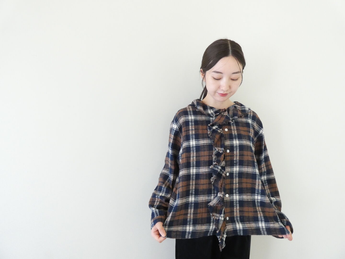 vb ラスティックチェックフリルデザインシャツの商品画像8