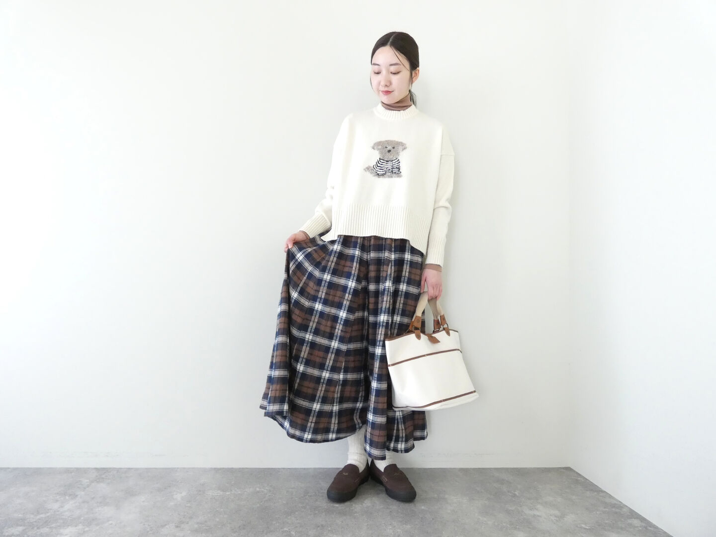 vb ラスティックチェックパネルスカートの商品画像2