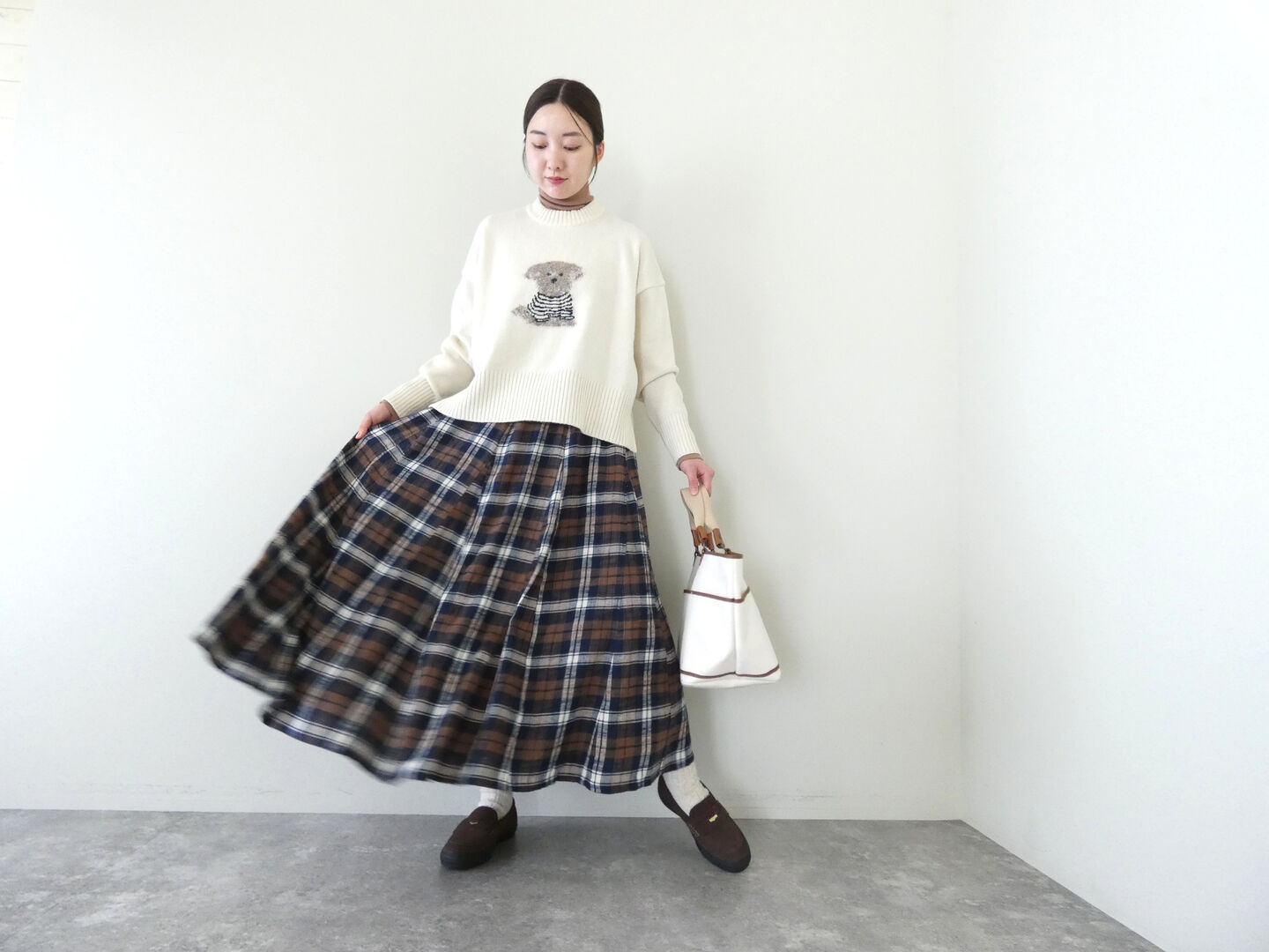 vb ラスティックチェックパネルスカートの商品画像5