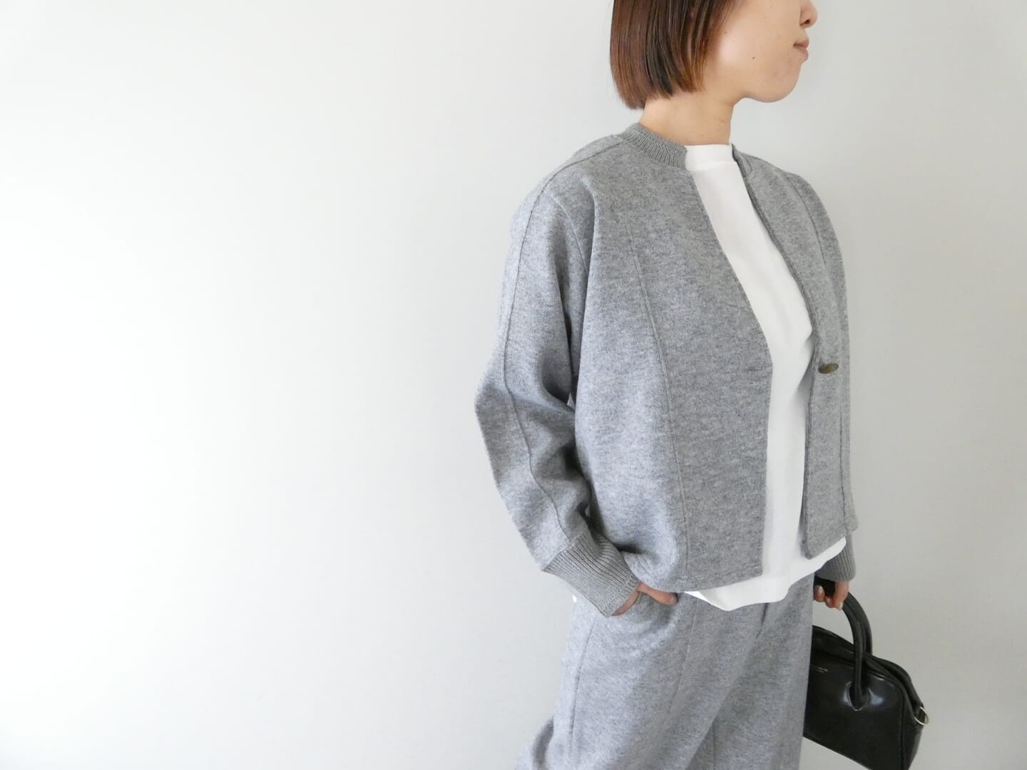 NOMBRE IMPAIR(ノンブルアンペール) ダブルフェイスカットリブ付ショートジャケットの商品画像3