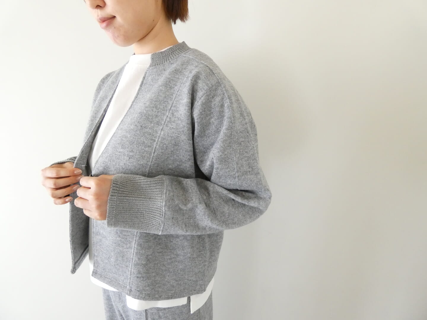 NOMBRE IMPAIR(ノンブルアンペール) ダブルフェイスカットリブ付ショートジャケットの商品画像8