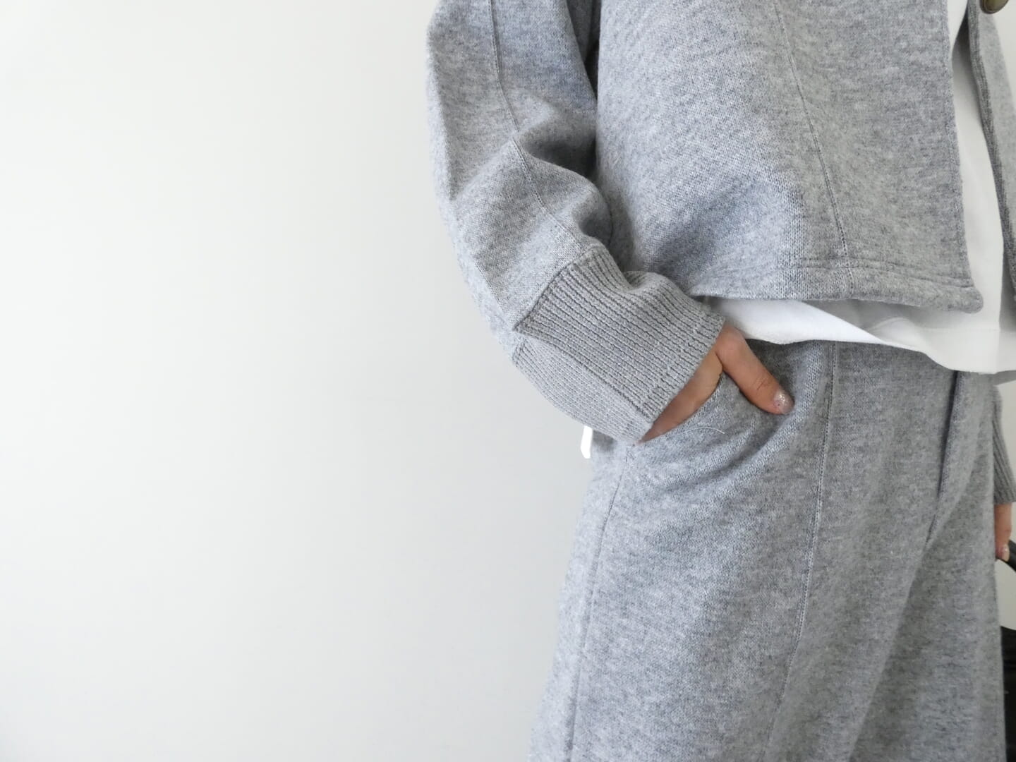 NOMBRE IMPAIR(ノンブルアンペール) ダブルフェイスカットリブボーダーパンツの商品画像3