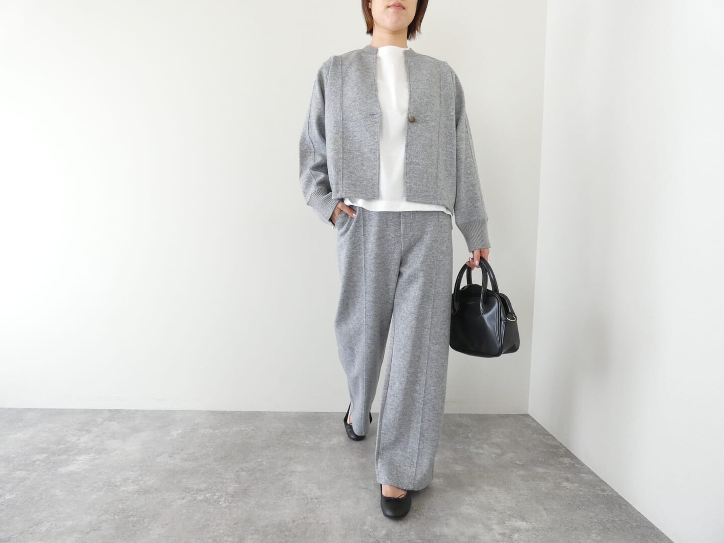 NOMBRE IMPAIR(ノンブルアンペール) ダブルフェイスカットリブボーダーパンツの商品画像6