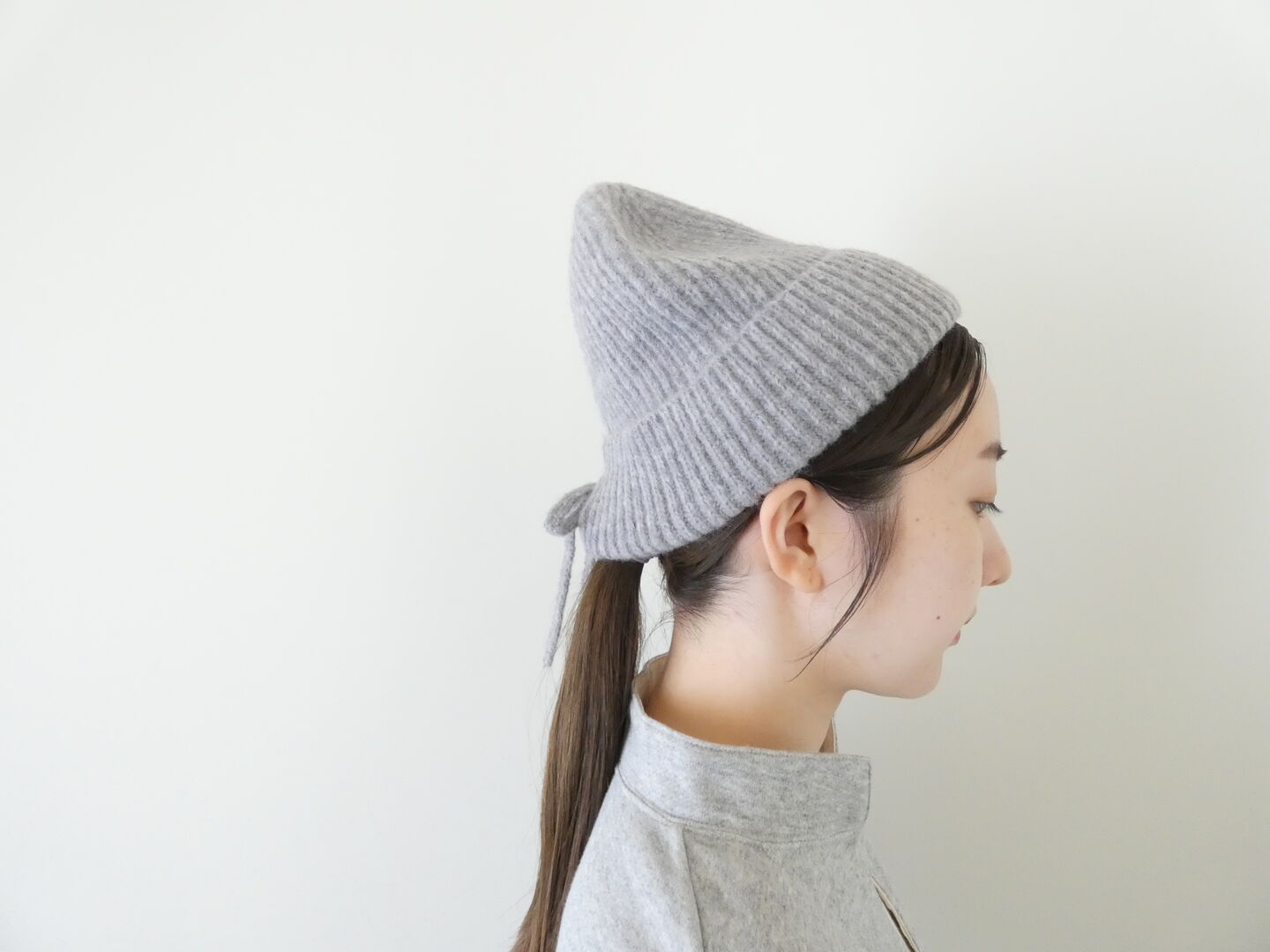 shs リューズニットバックリボンのリブニットキャップの商品画像4