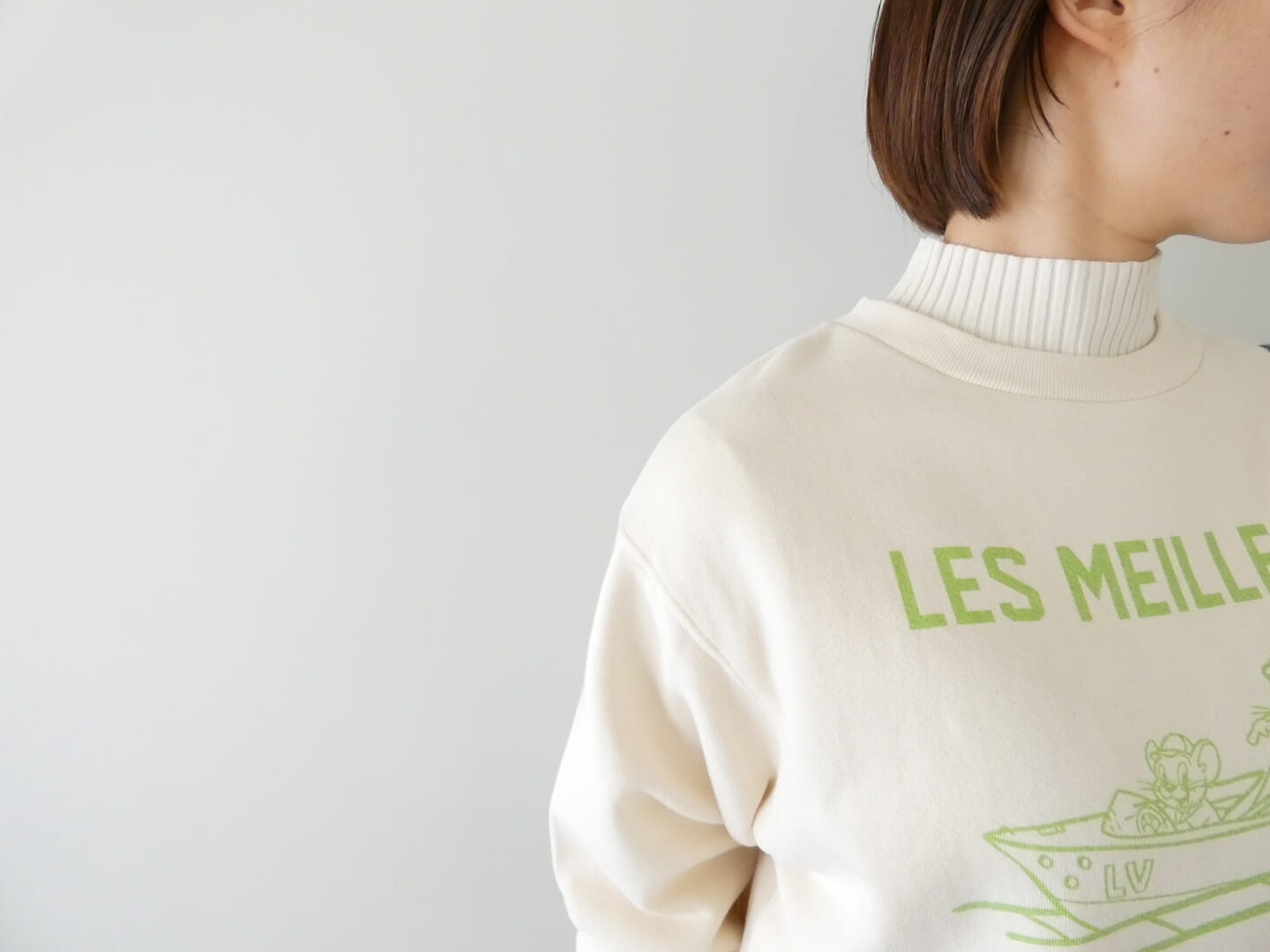 SOUFFLE 裏微起毛BASICプリントスウェット LES MEILLEURS MOMENTSの商品画像3