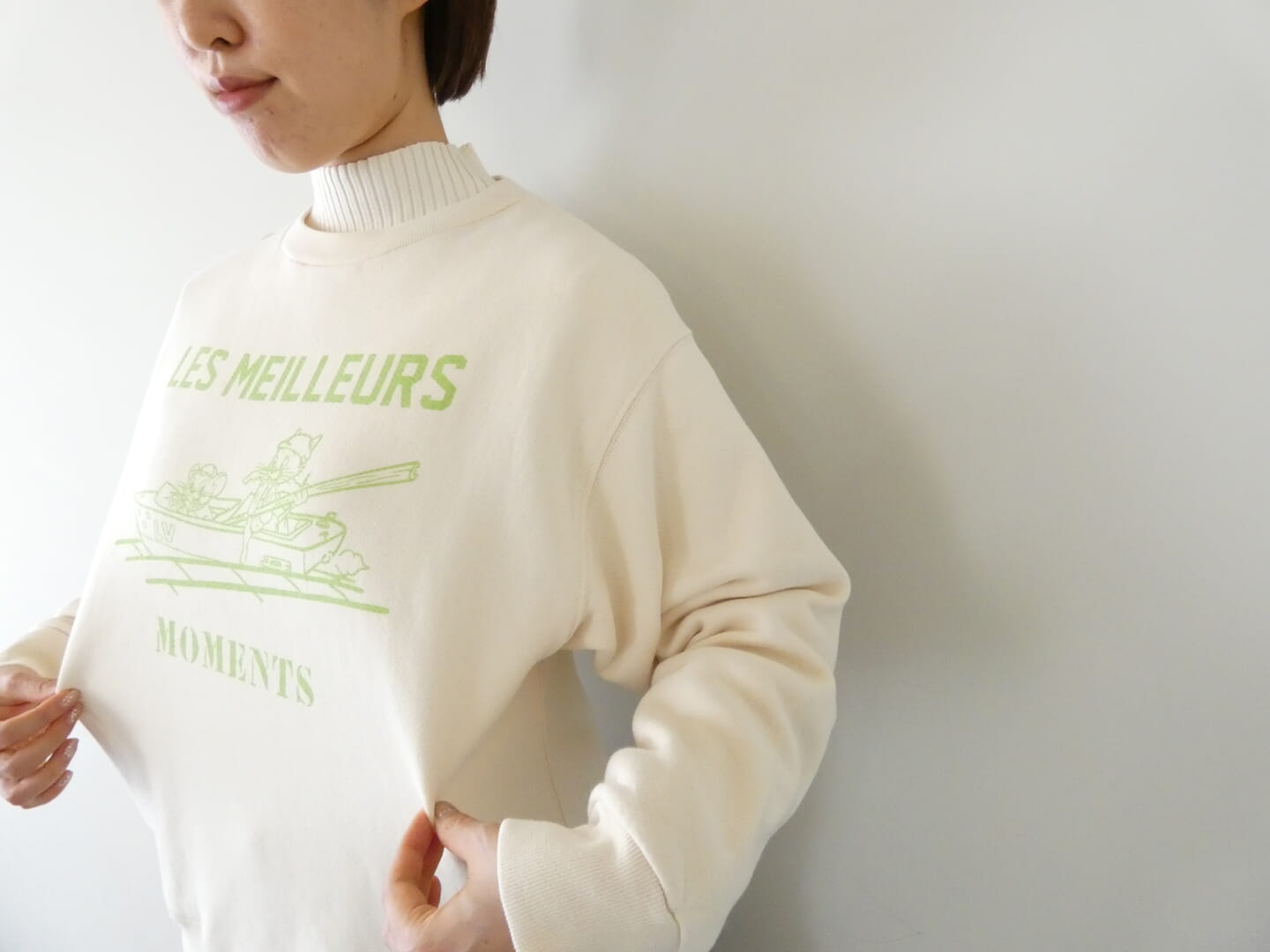 SOUFFLE 裏微起毛BASICプリントスウェット LES MEILLEURS MOMENTSの商品画像5