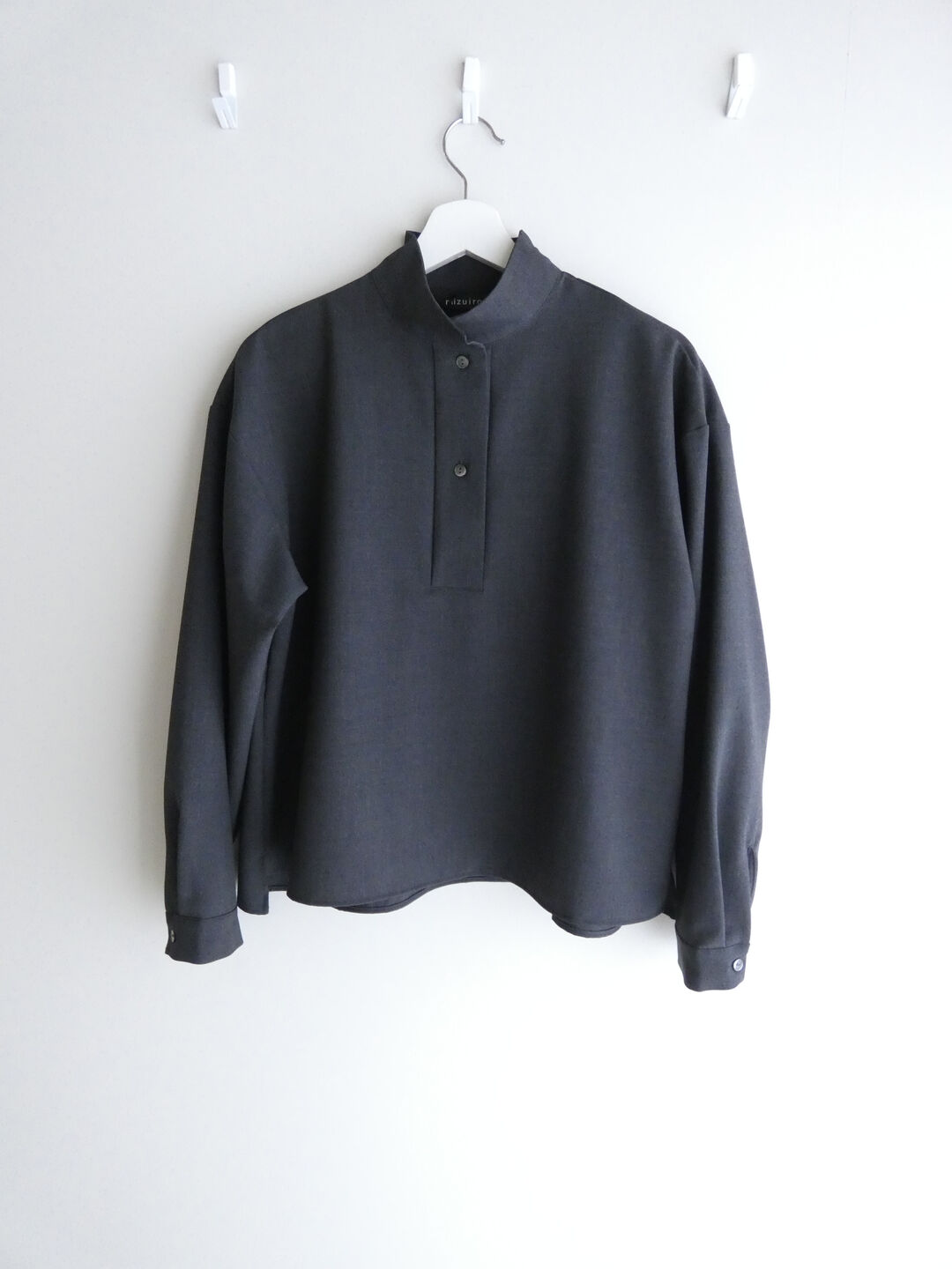 mizuiro ind(ミズイロインド) stand collar P/O shirtの商品画像10