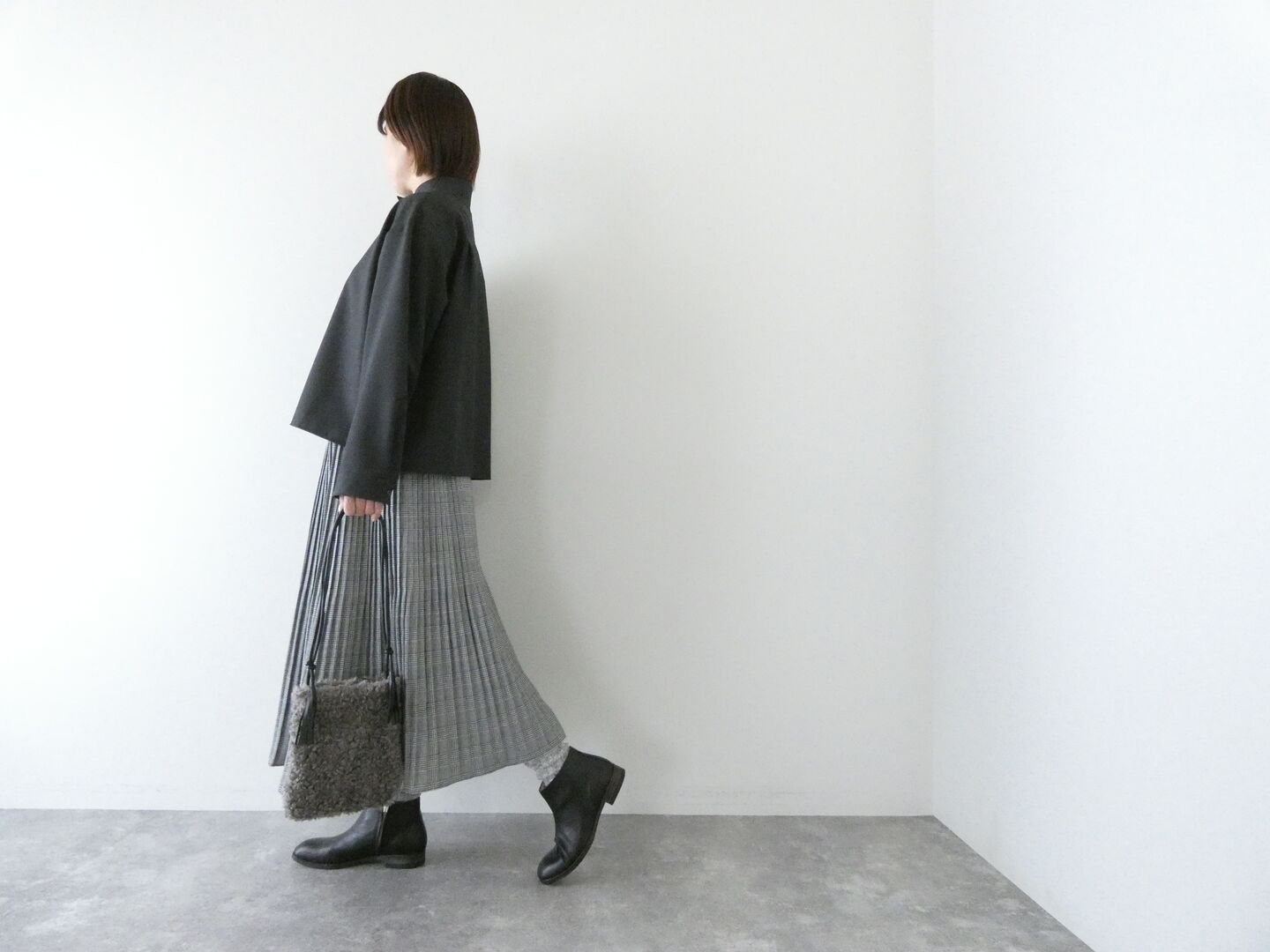 mizuiro ind(ミズイロインド) stand collar P/O shirtの商品画像4