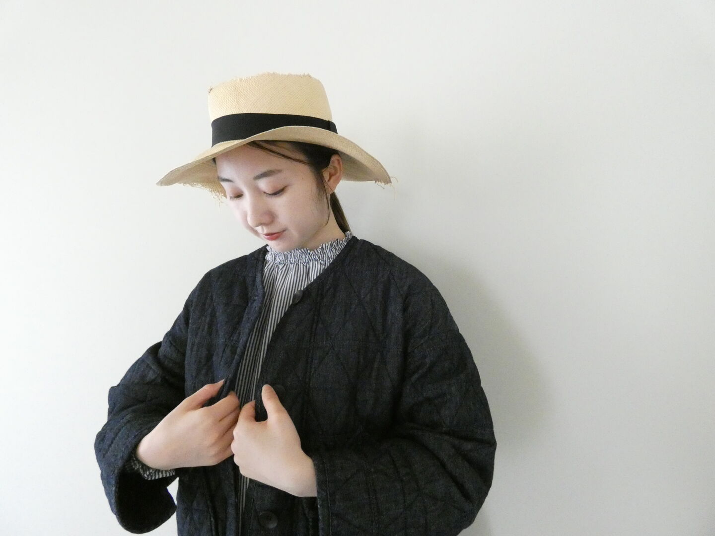 tumugu(ツムグ) コットンリネンデニムキルティングジャケットの商品画像1