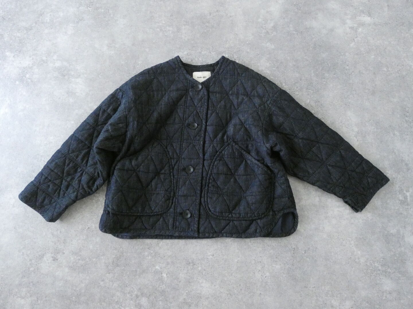 tumugu(ツムグ) コットンリネンデニムキルティングジャケットの商品画像2
