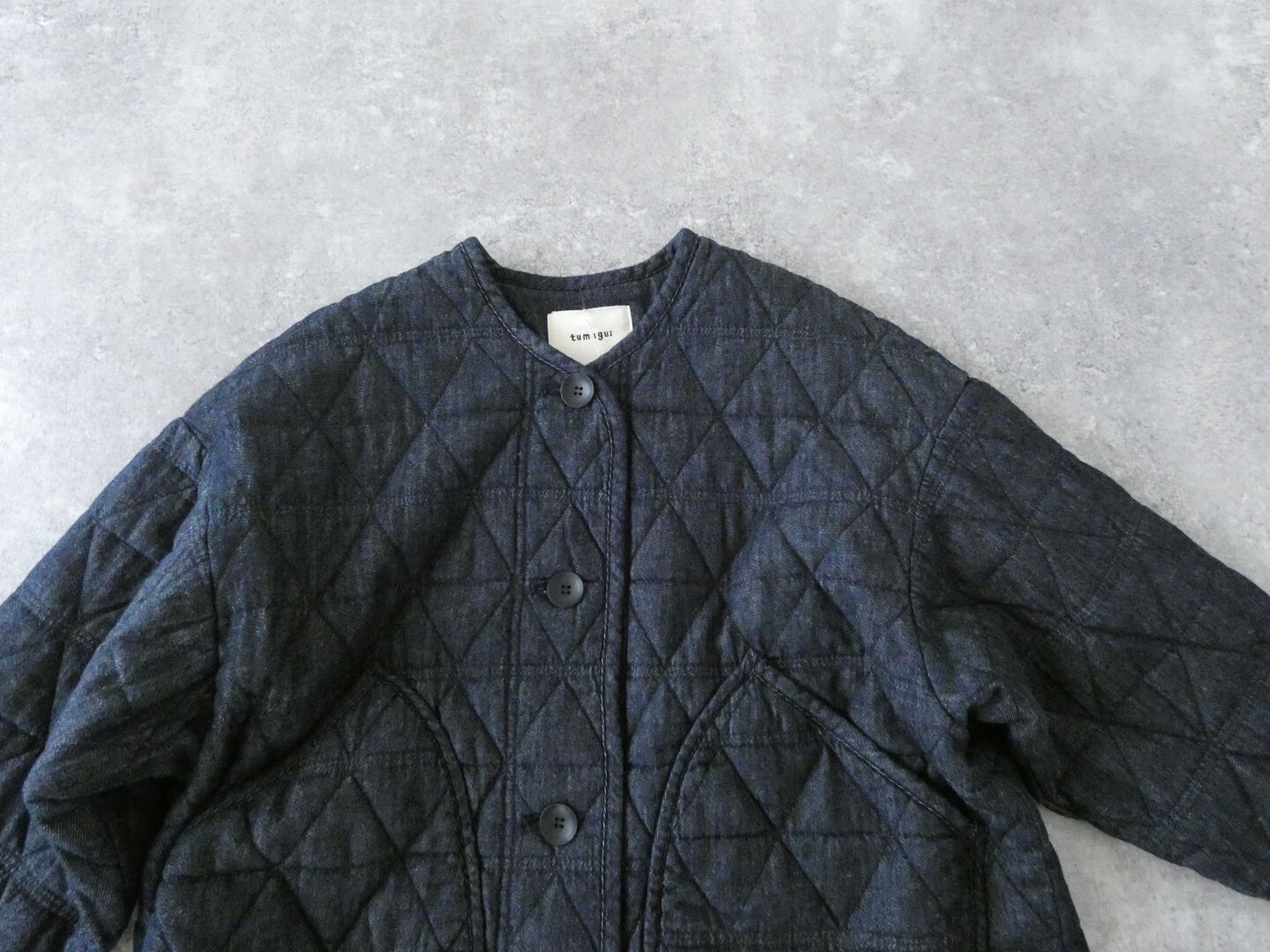 tumugu(ツムグ) コットンリネンデニムキルティングジャケットの商品画像21