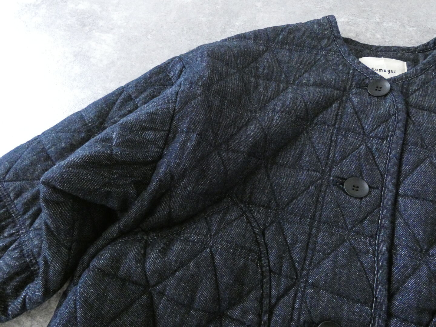 tumugu(ツムグ) コットンリネンデニムキルティングジャケットの商品画像22
