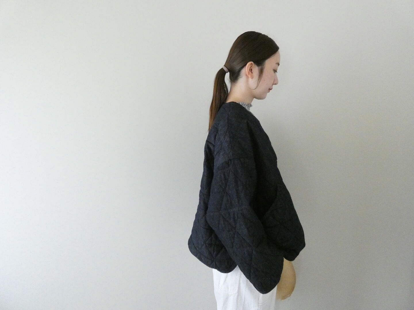 tumugu(ツムグ) コットンリネンデニムキルティングジャケットの商品画像8