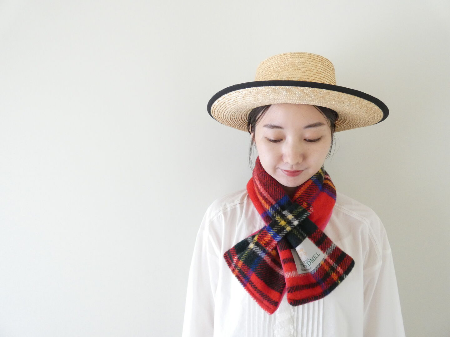 TWEEDMILL(ツイードミル) 別注チェック×フリースマフラーの商品画像1