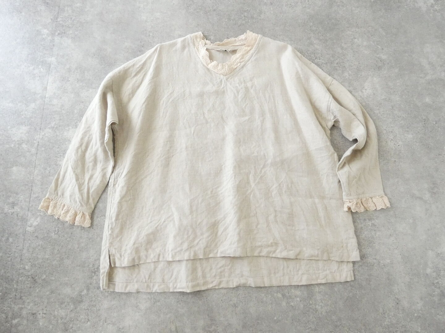 ichiAntiquite's(イチアンティークス) LINEN CANVAS BRUSHED WASHER PULLOVERの商品画像2