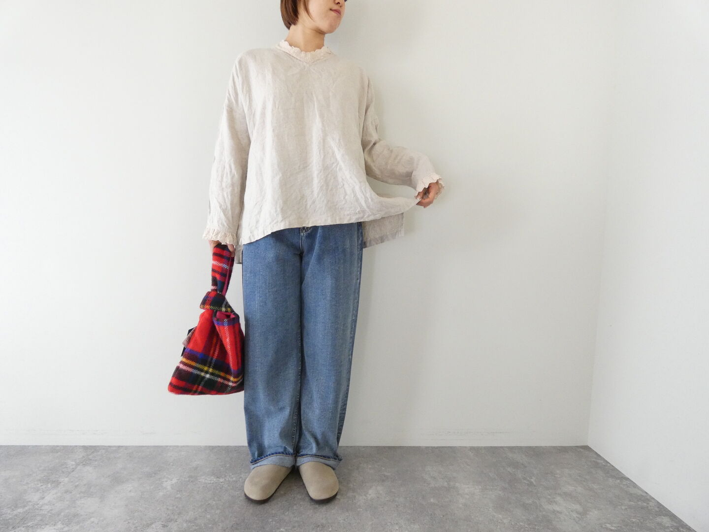 ichiAntiquite's(イチアンティークス) LINEN CANVAS BRUSHED WASHER PULLOVERの商品画像7