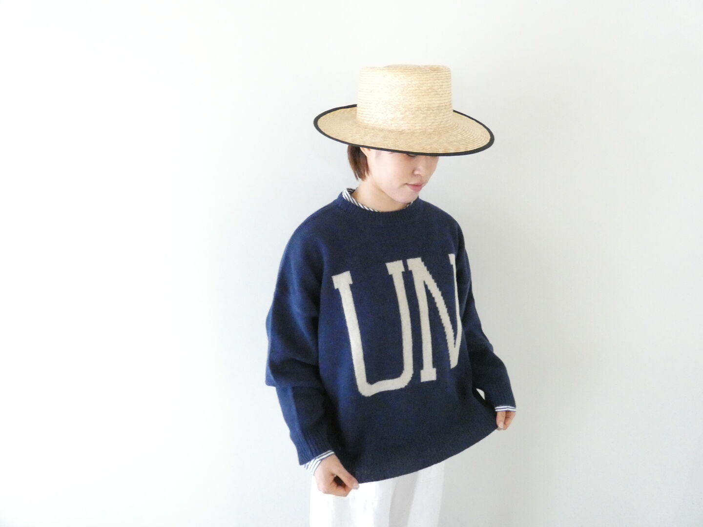 ichi(イチ) シェットランドウールプルオーバー「UN」の商品画像2