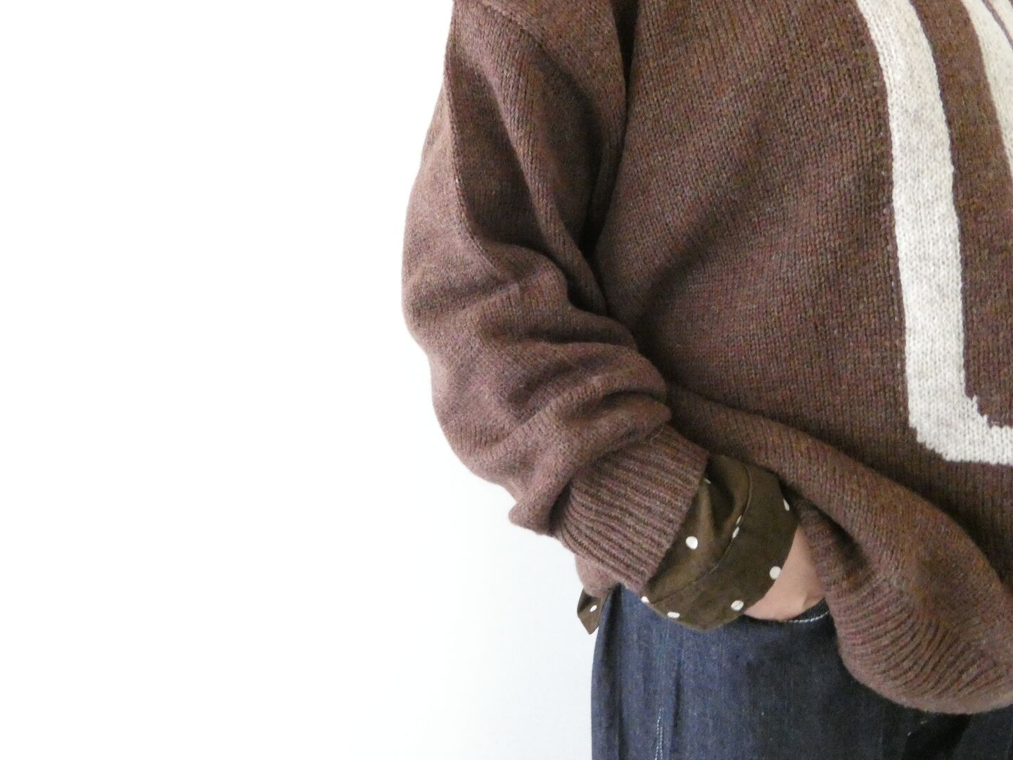 ichi(イチ) シェットランドウール PULLOVER「OUI!」の商品画像17