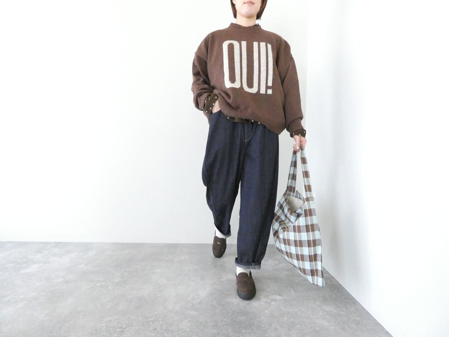 ichi(イチ) シェットランドウール PULLOVER「OUI!」の商品画像6