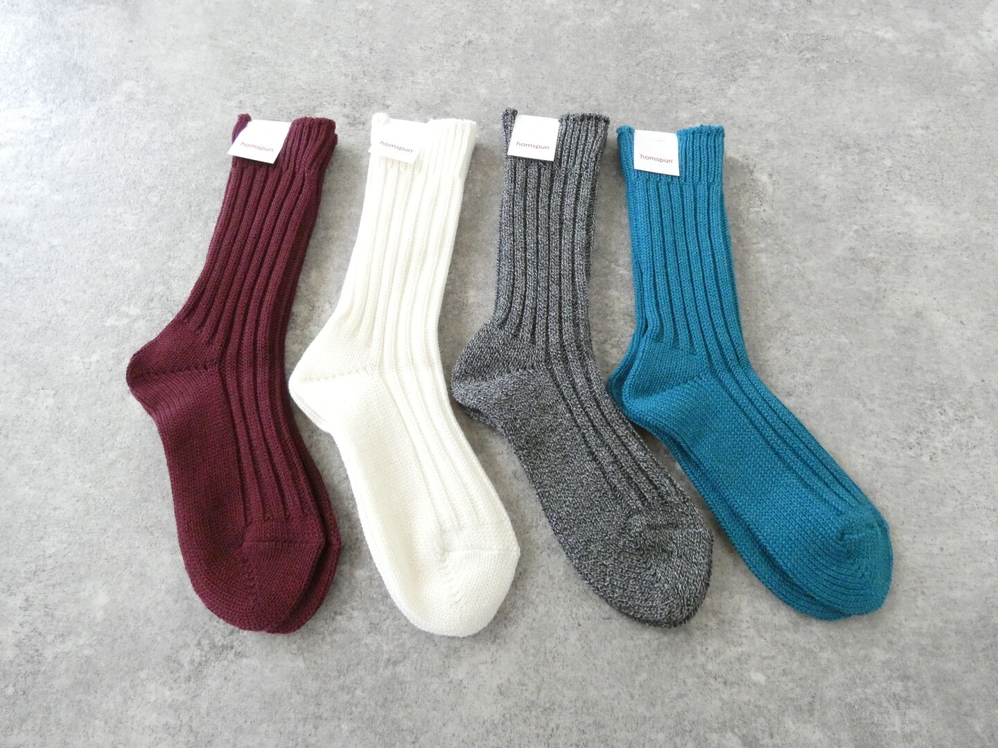 homspun(ホームスパン) コットンウールソックスの商品画像1
