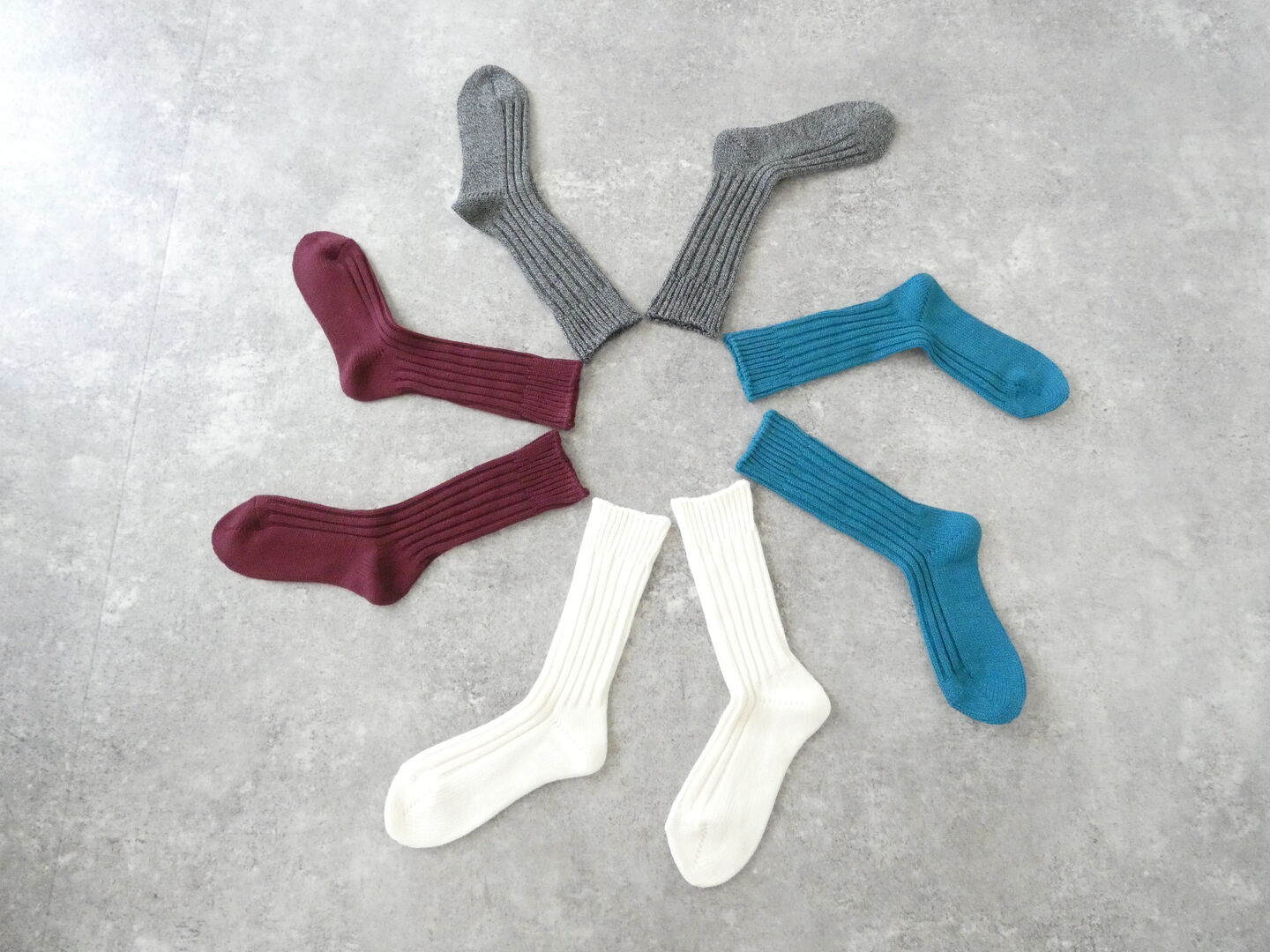 homspun(ホームスパン) コットンウールソックスの商品画像2