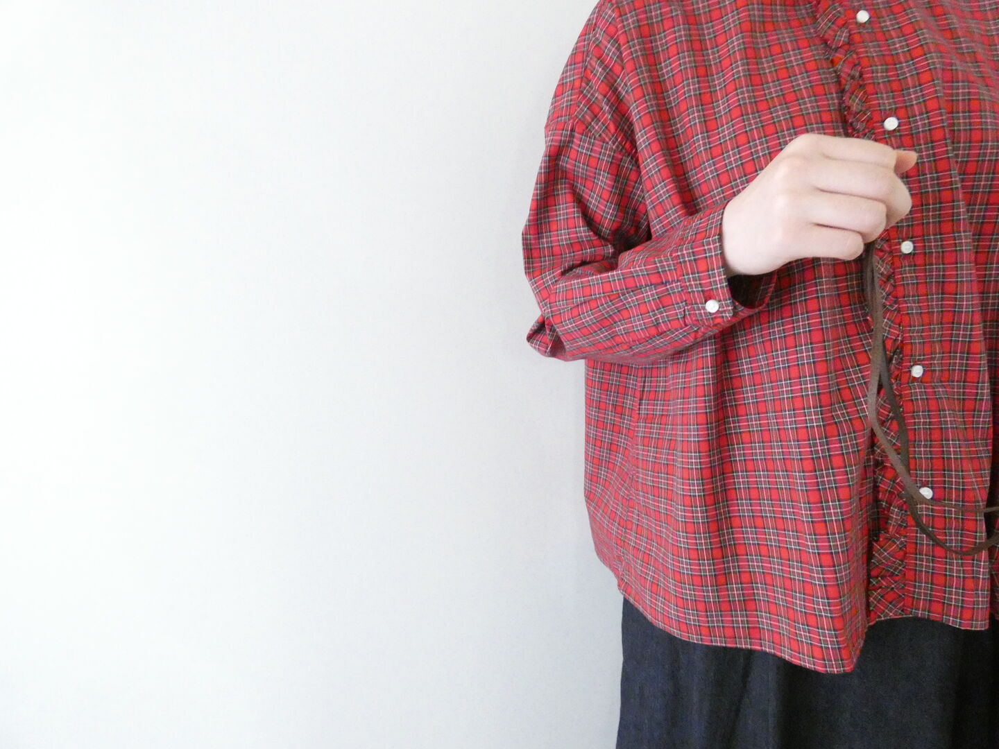 NATURAL LAUNDRY(ナチュラルランドリー) タータン フリルシャツの商品画像7