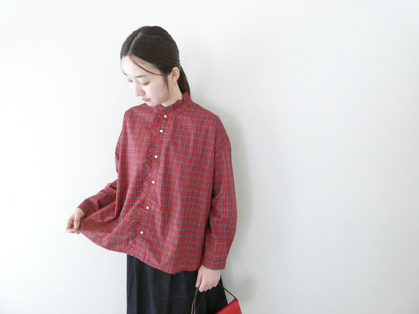 NATURAL LAUNDRY(ナチュラルランドリー) タータン フリルシャツの商品画像8
